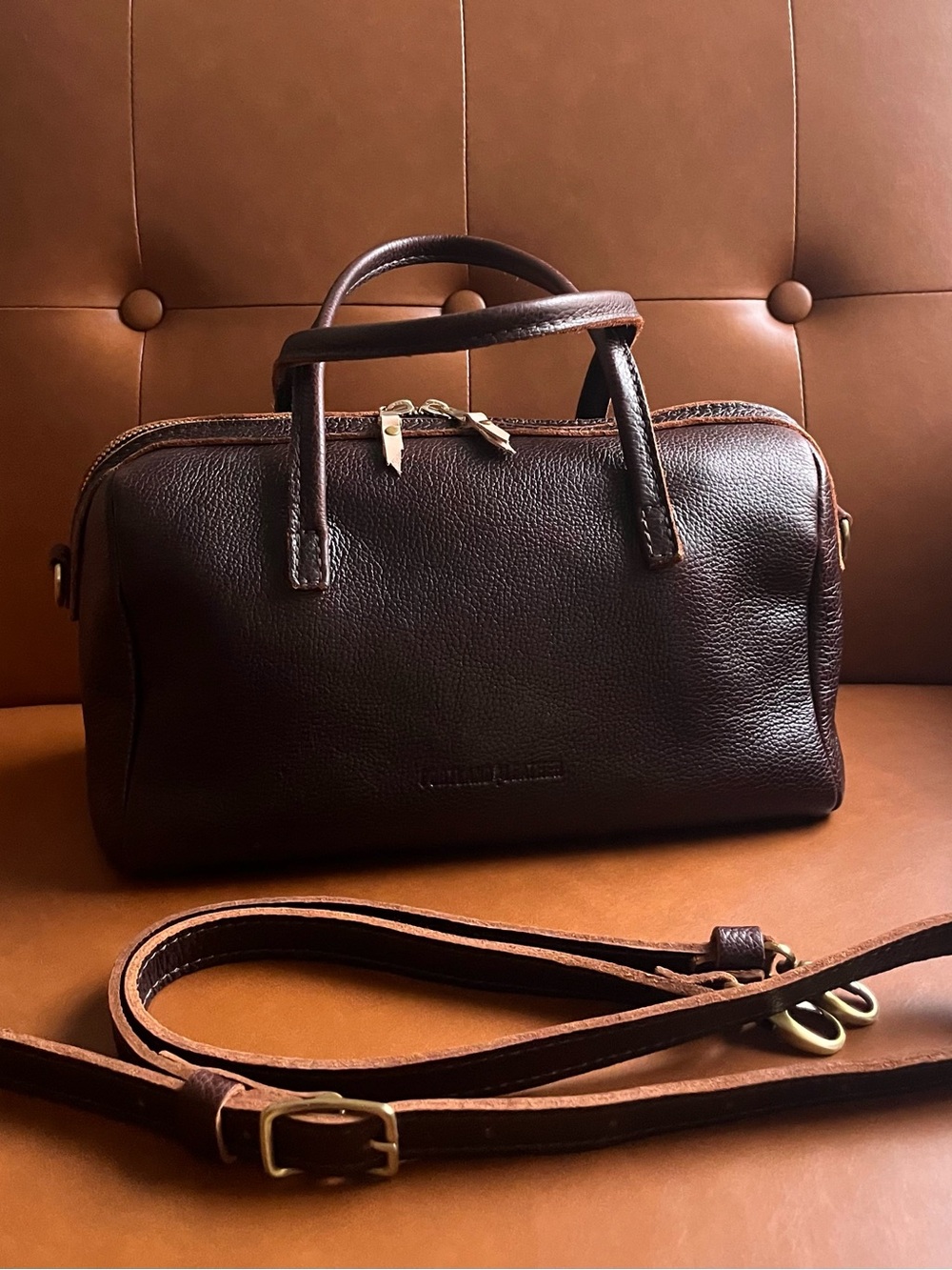 Portland Leather Sloan Doctor Bag Oversized Coldbrew Brown